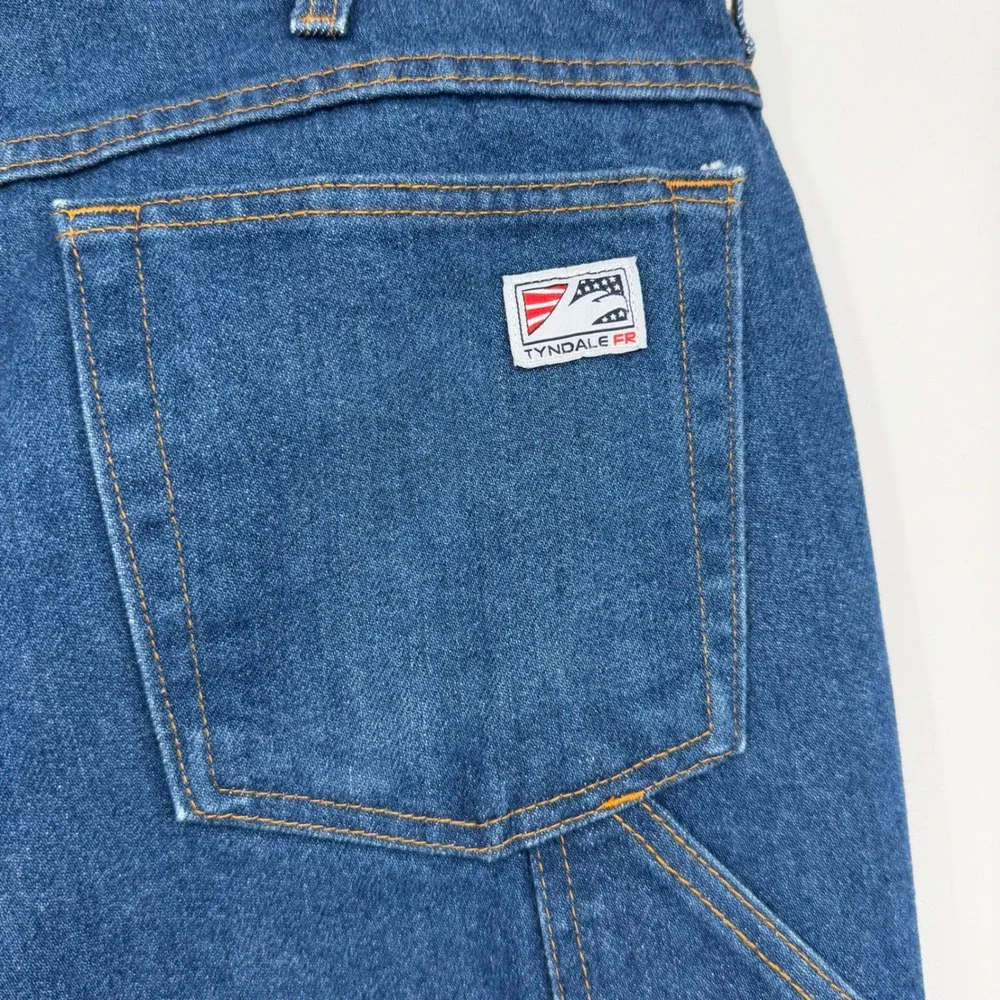 TYNDALE FR Mens Carpenter Jeans Arc‎ Rated Flame Resistant Blue Denim W42 L32